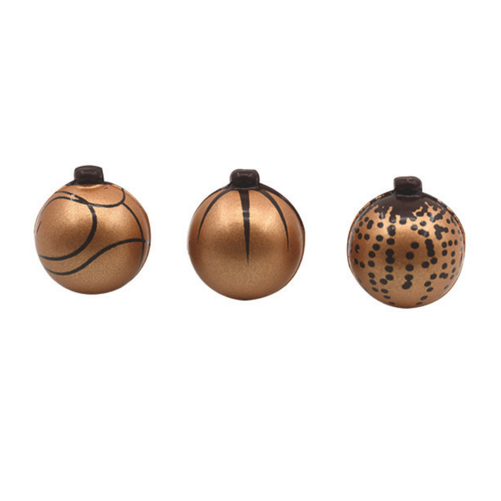 Kerstballen 3D 3 assortimenten koper - Rovacos