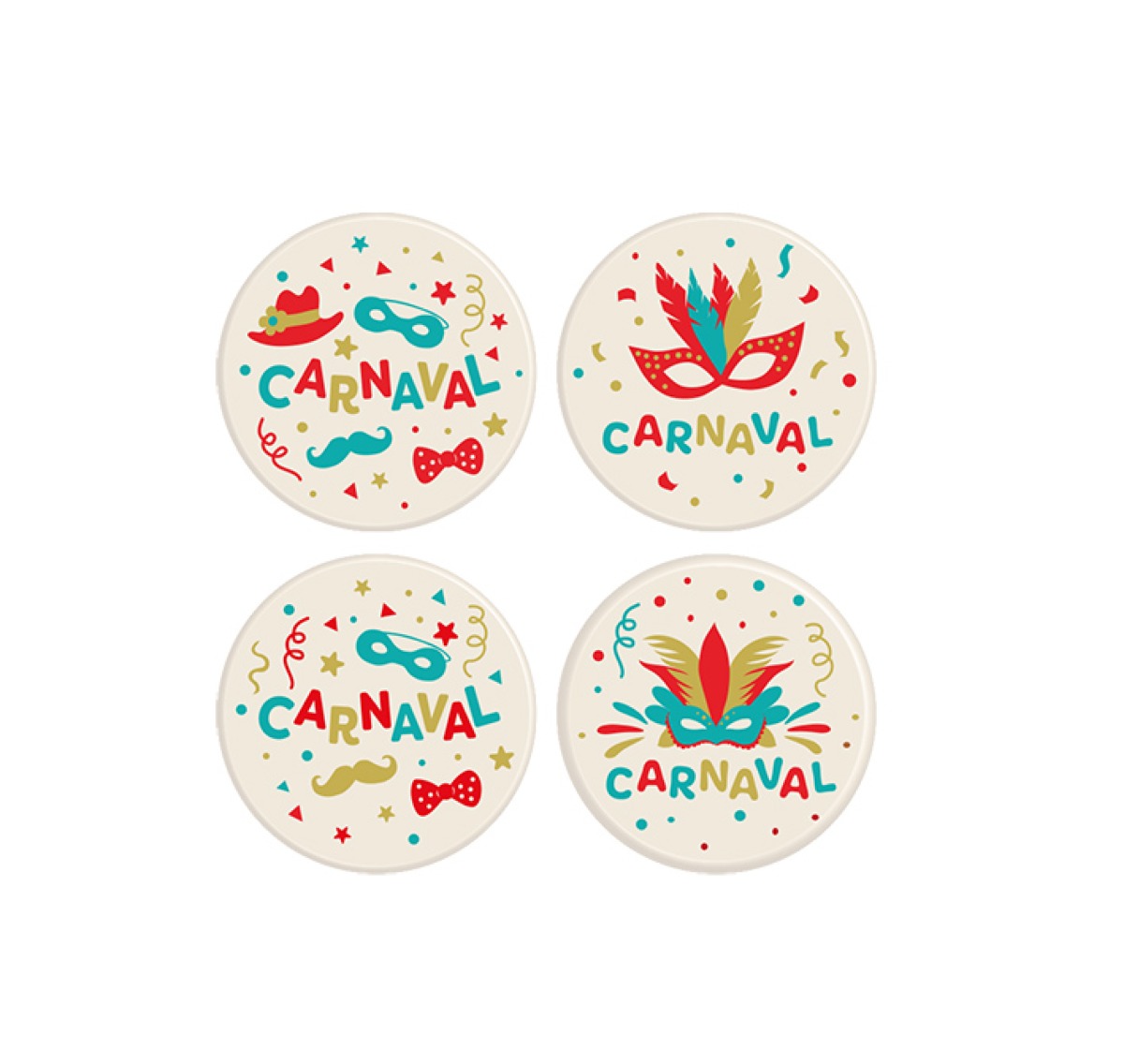 Ronde kleurrijk carnaval - Rovacos