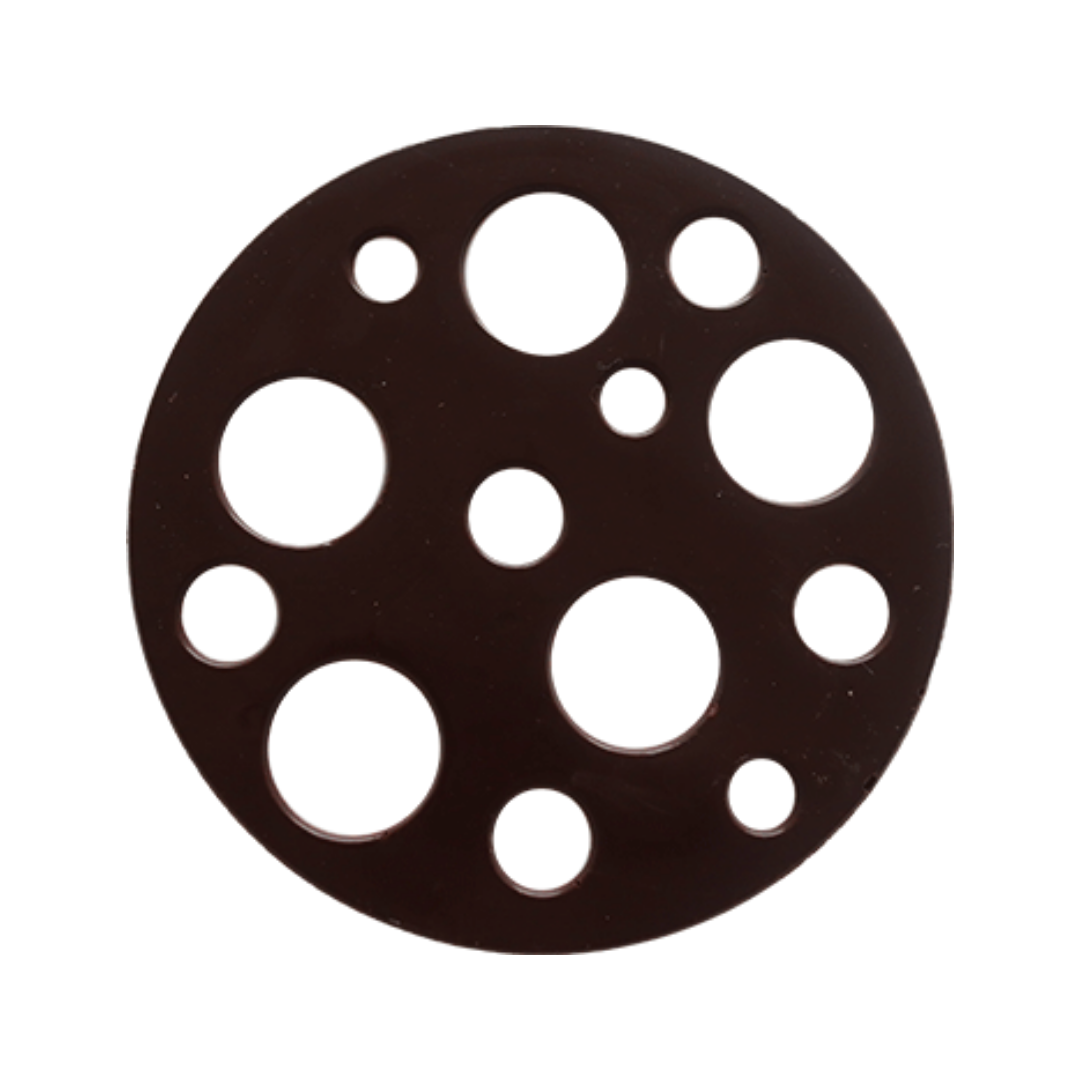 Ronde met gaten fondant chocolade - Rovacos